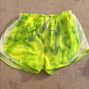 Green/Yellow Nike Dri-Fit athletic shorts size m